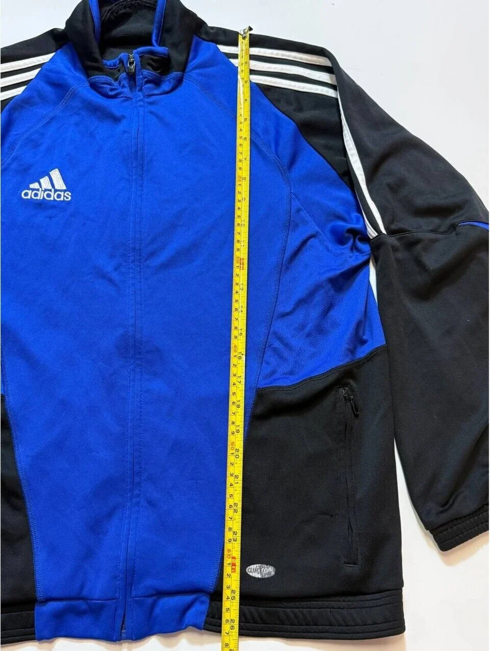 adidas Mens Track Jacket Size S Blue Black White Full Zip Pre-Owned Sportswear